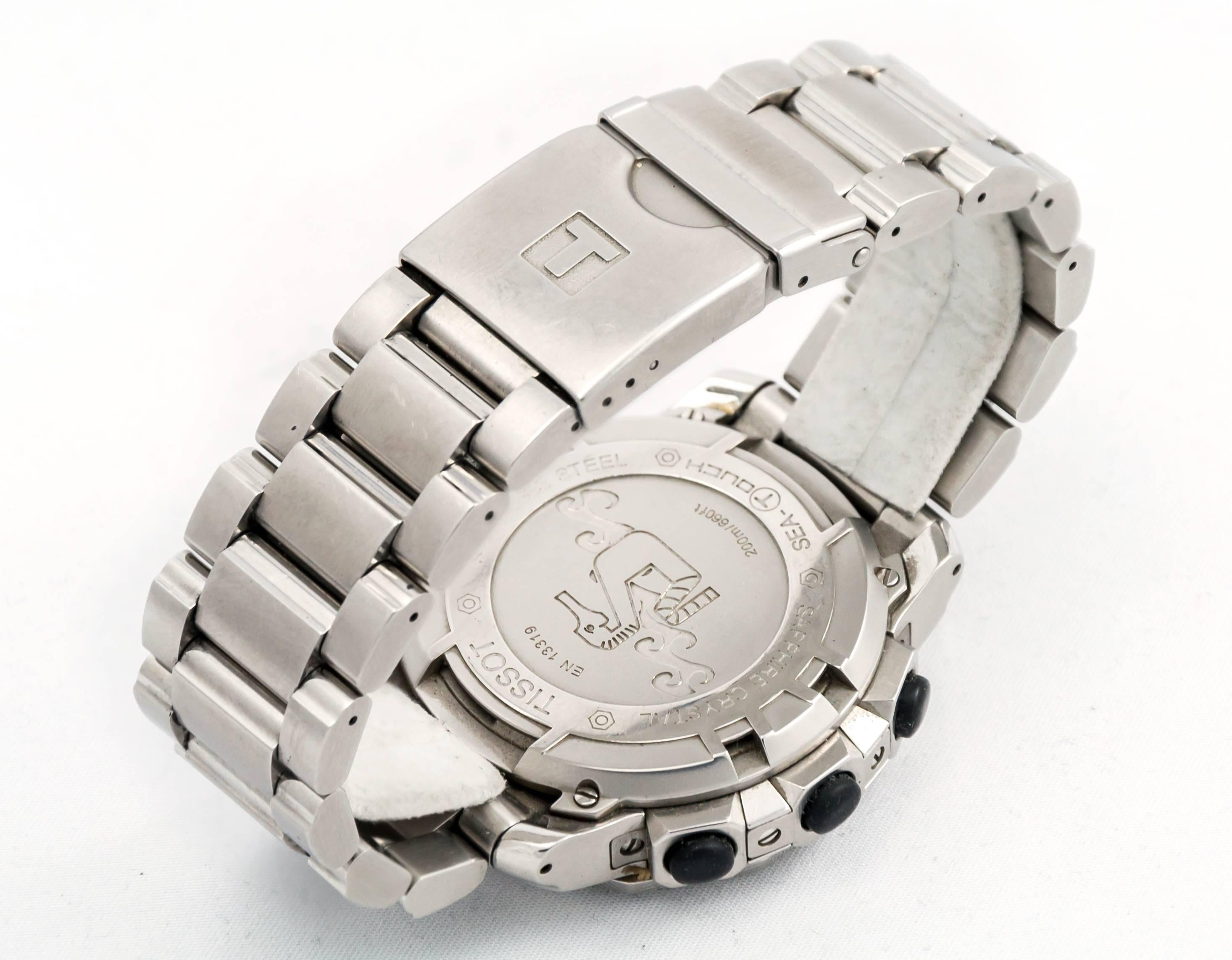 Men's Tissot Steel Sea-Touch Wristwatch For Sale