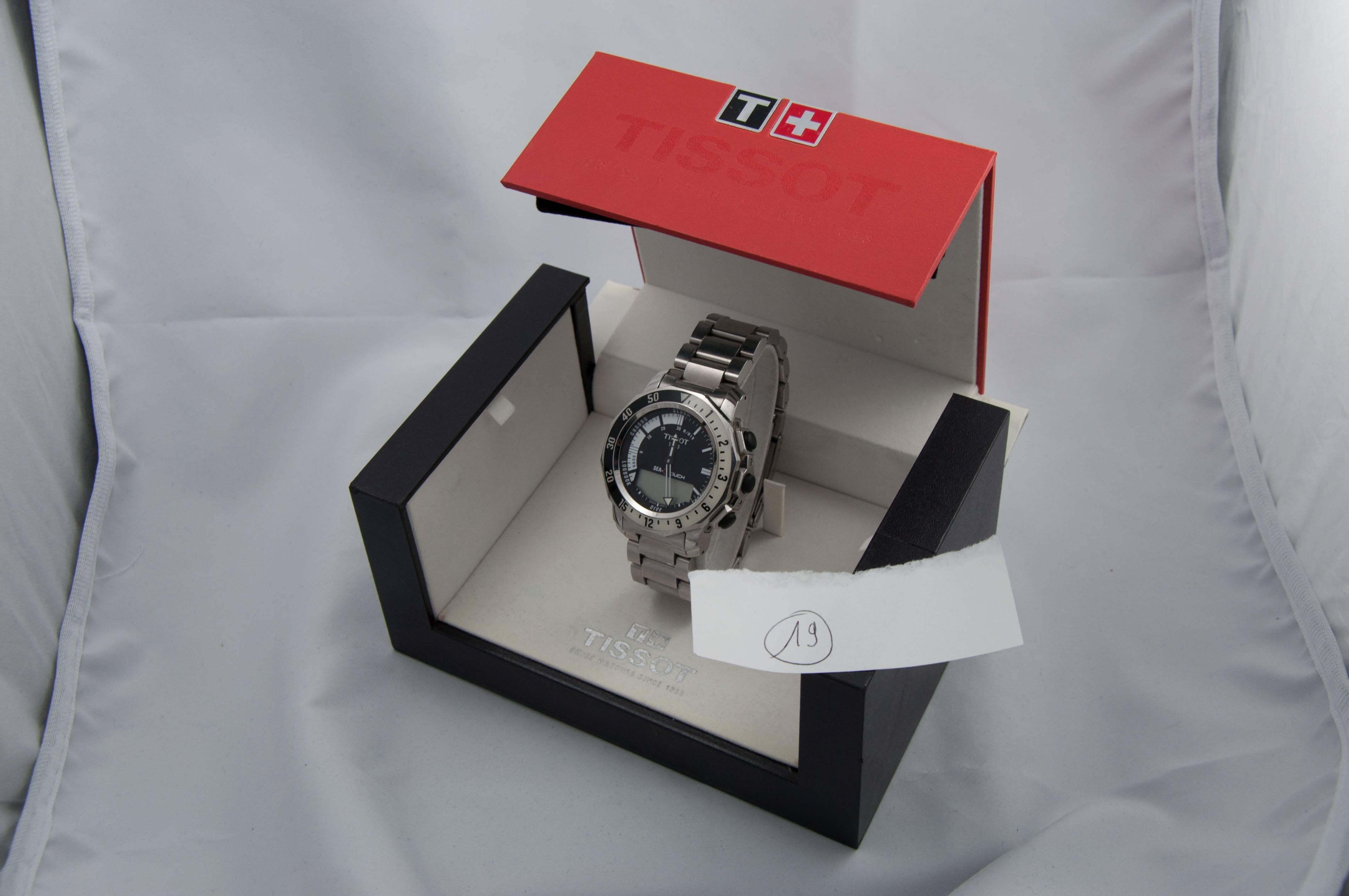 Tissot Steel Sea-Touch Wristwatch For Sale 1