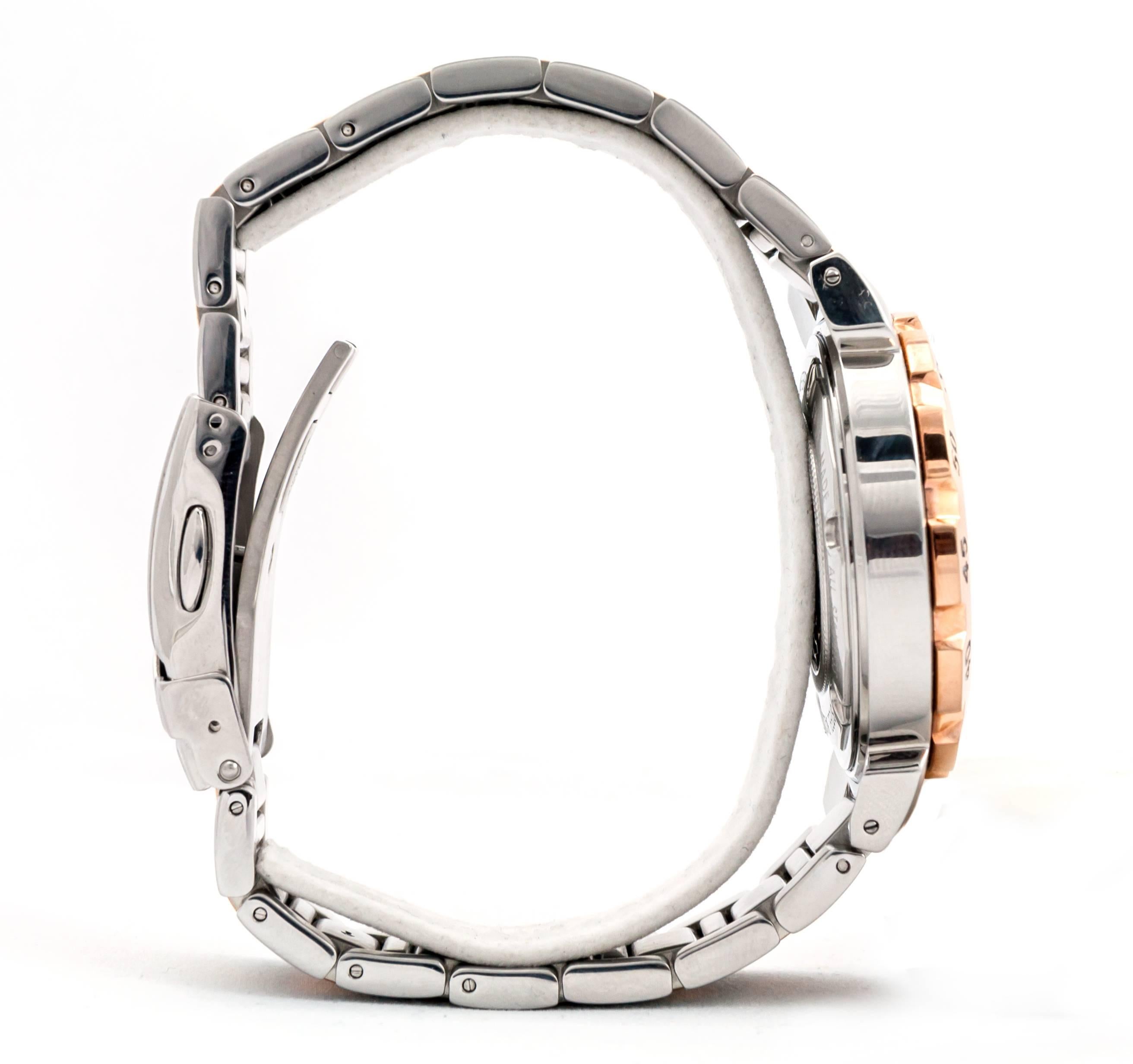 Burrett: Chrono-Armbanduhr aus Stahl und Gold für das Tauchen im Zustand „Hervorragend“ im Angebot in Saint Ouen, FR