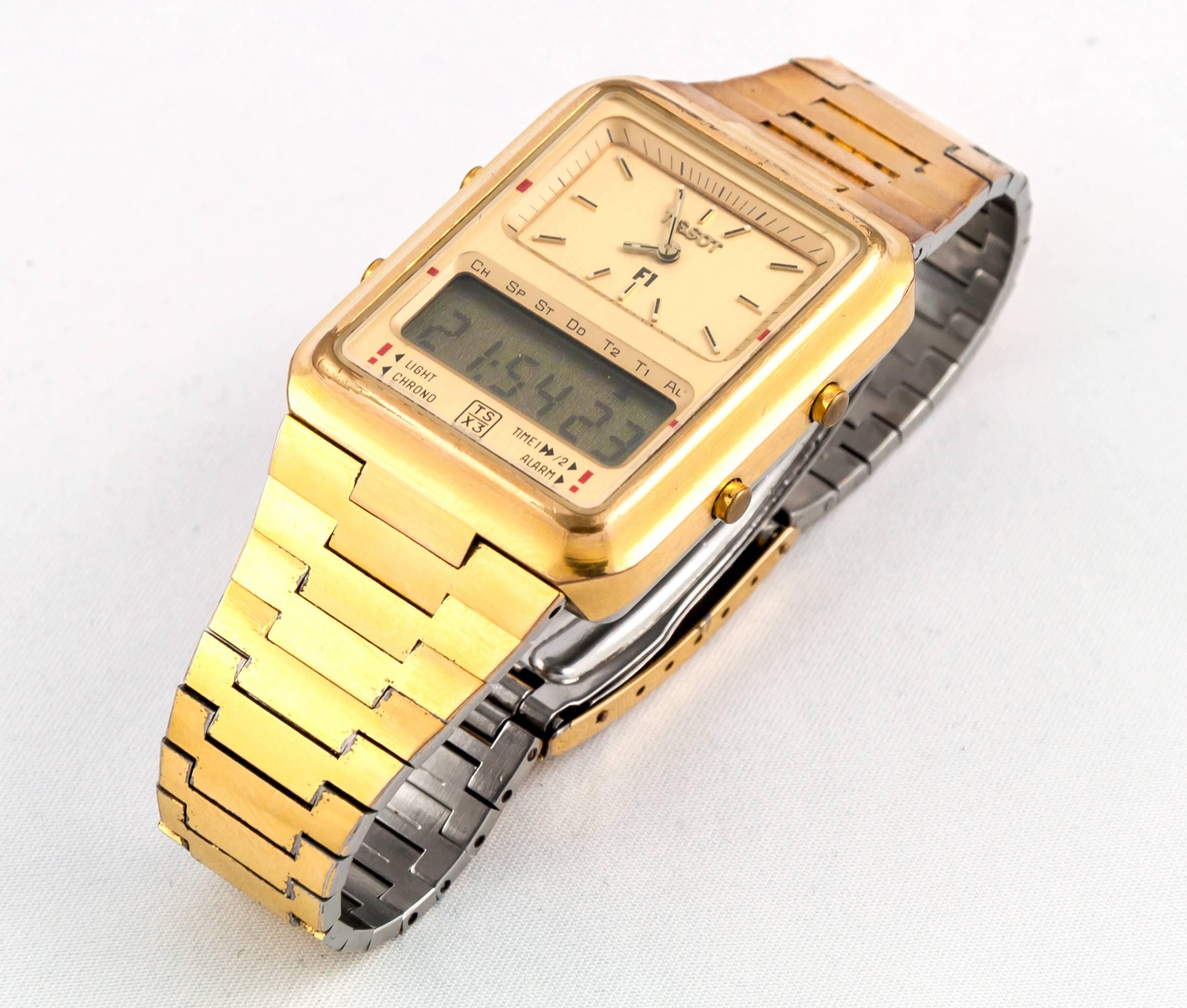 Men's Tissot Gold Plated Formula 1 Quartz Wristwatch 