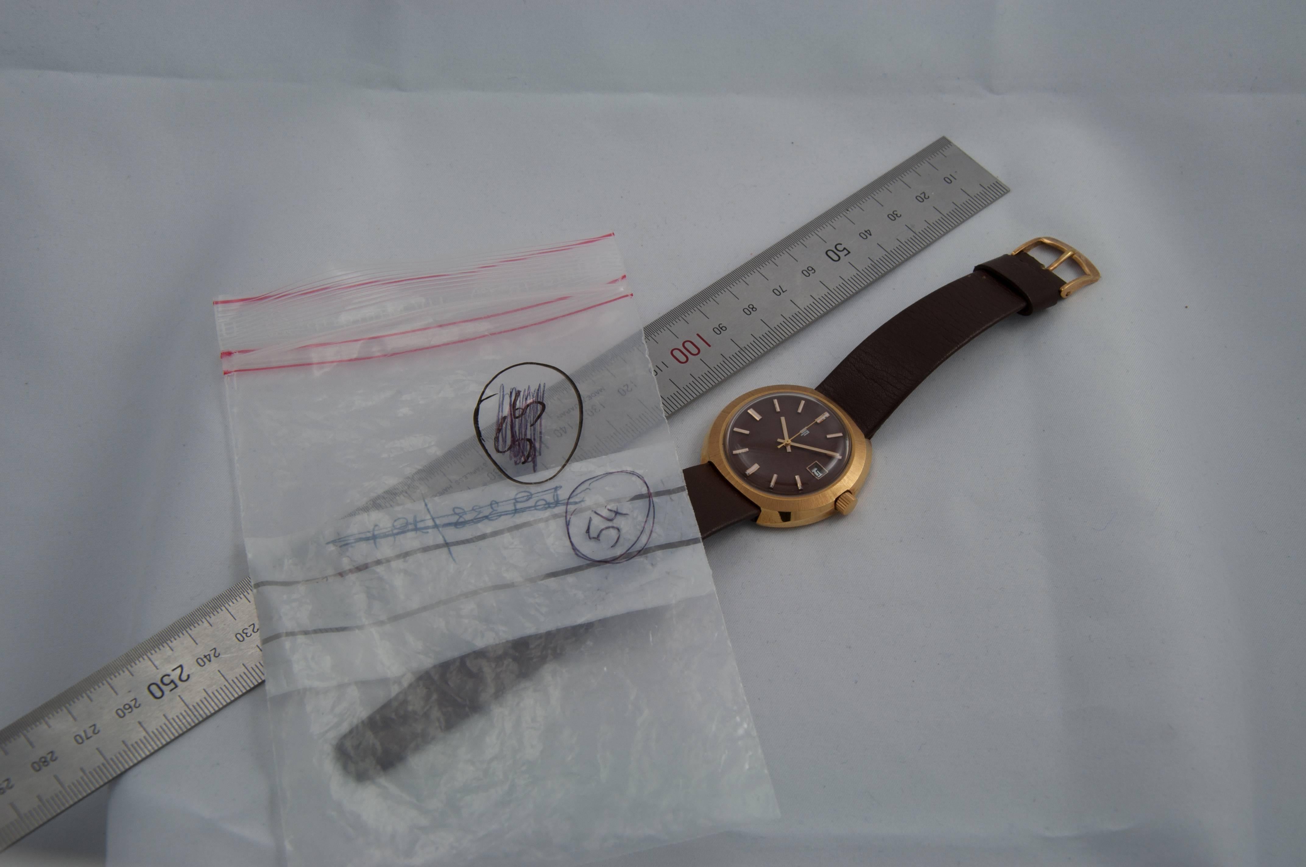 Lip Gold Plated Vintage New circa 1974 Mechanical Wristwatch For Sale 1