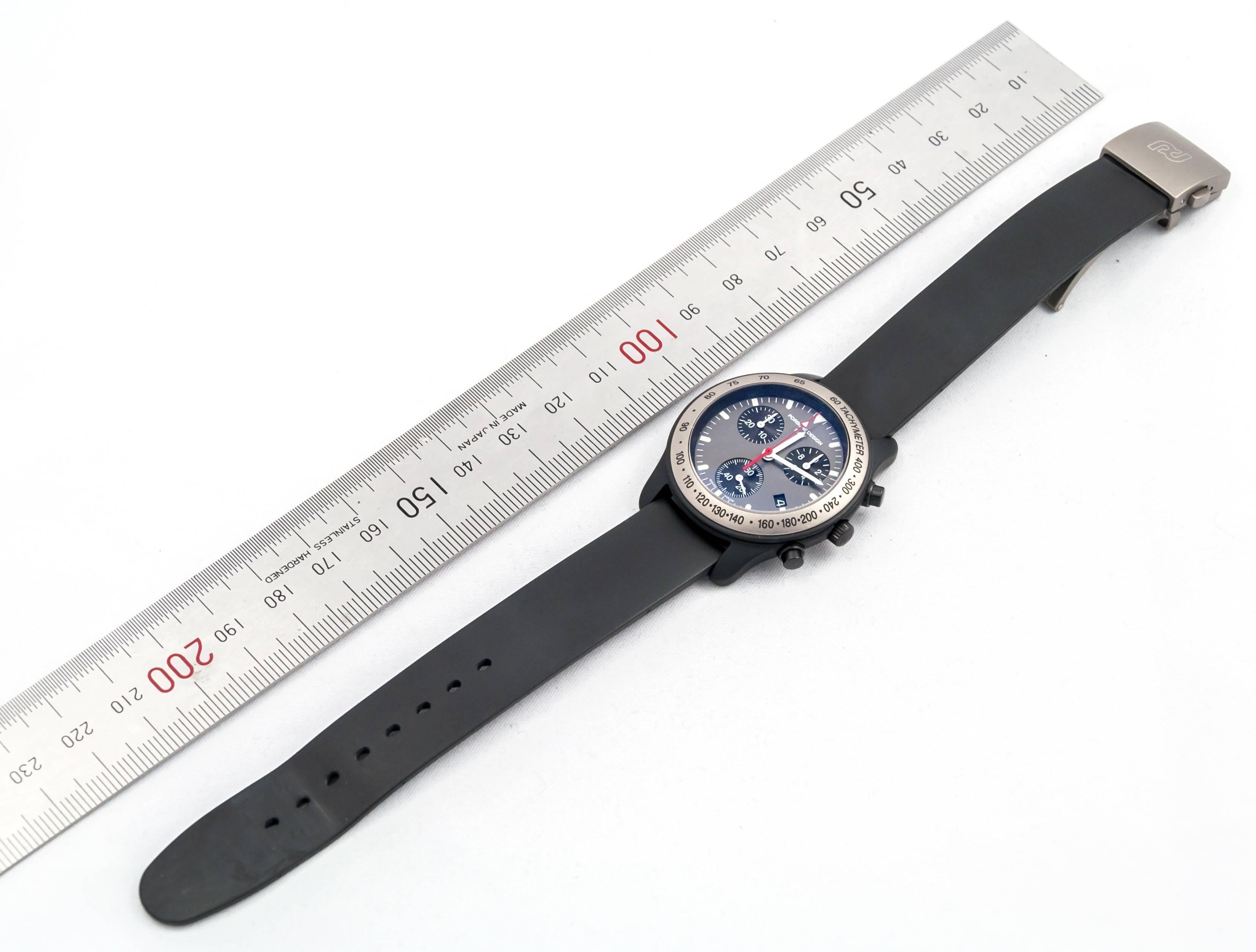 Porsche Design by Eterna Titanium and Rubber Chrono Quartz Wristwatch 1