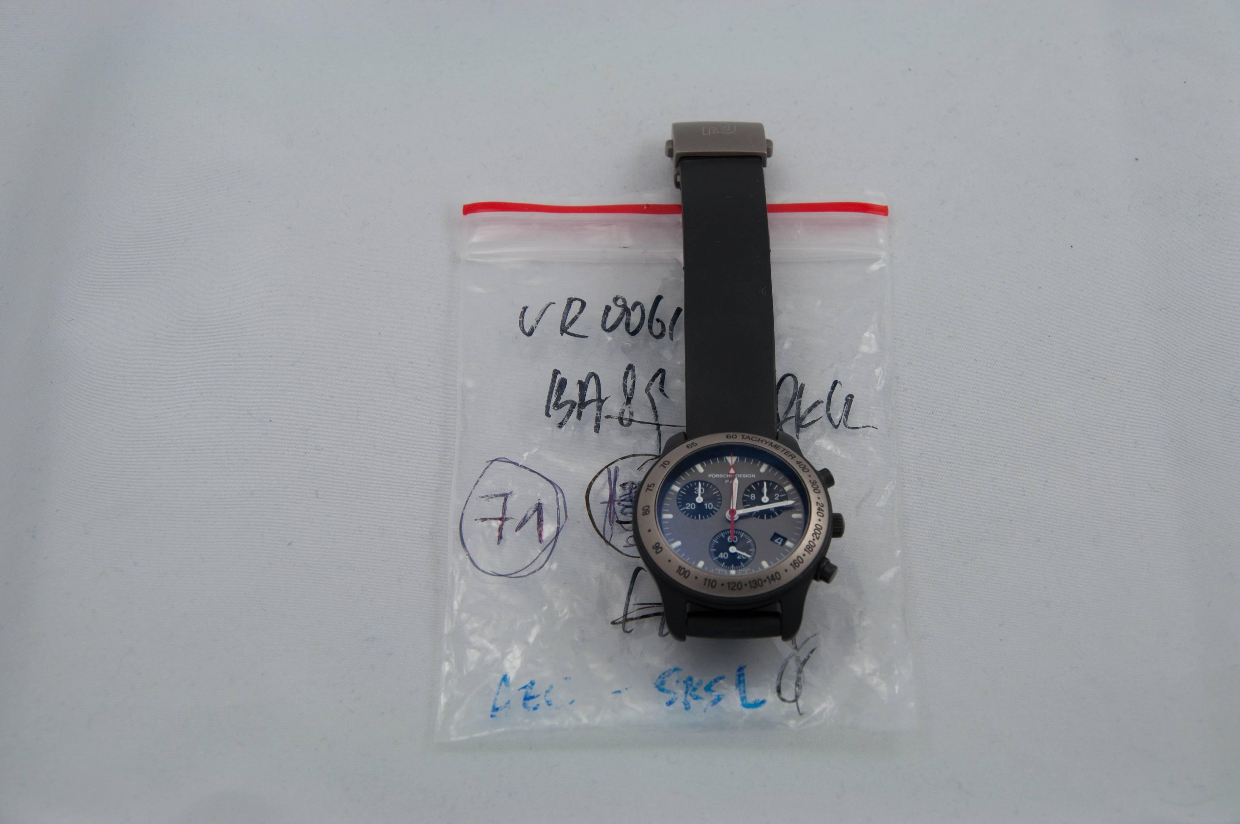 Porsche Design by Eterna Titanium and Rubber Chrono Quartz Wristwatch 2