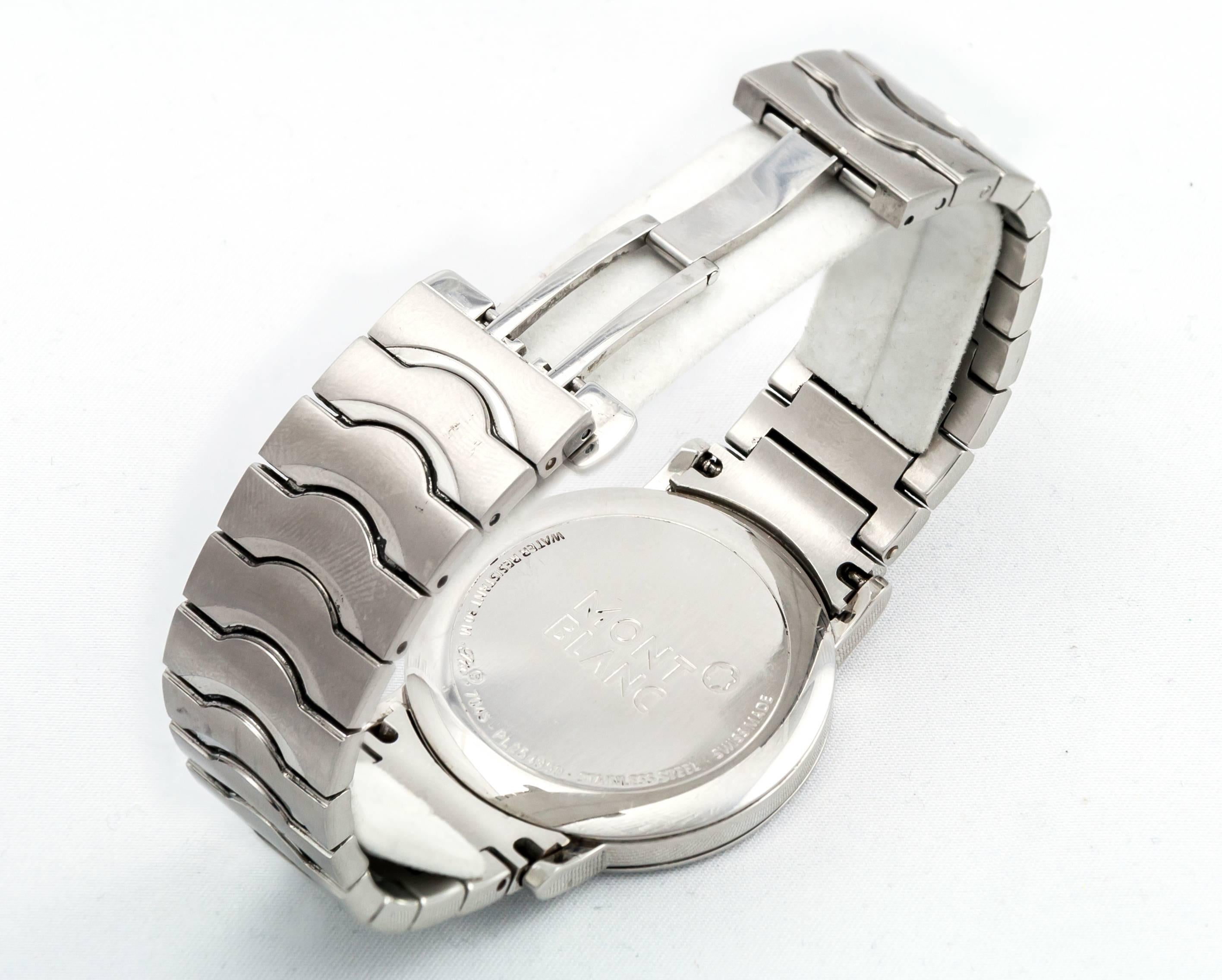 Montblanc stainless steel Round Quartz Wristwatch 1