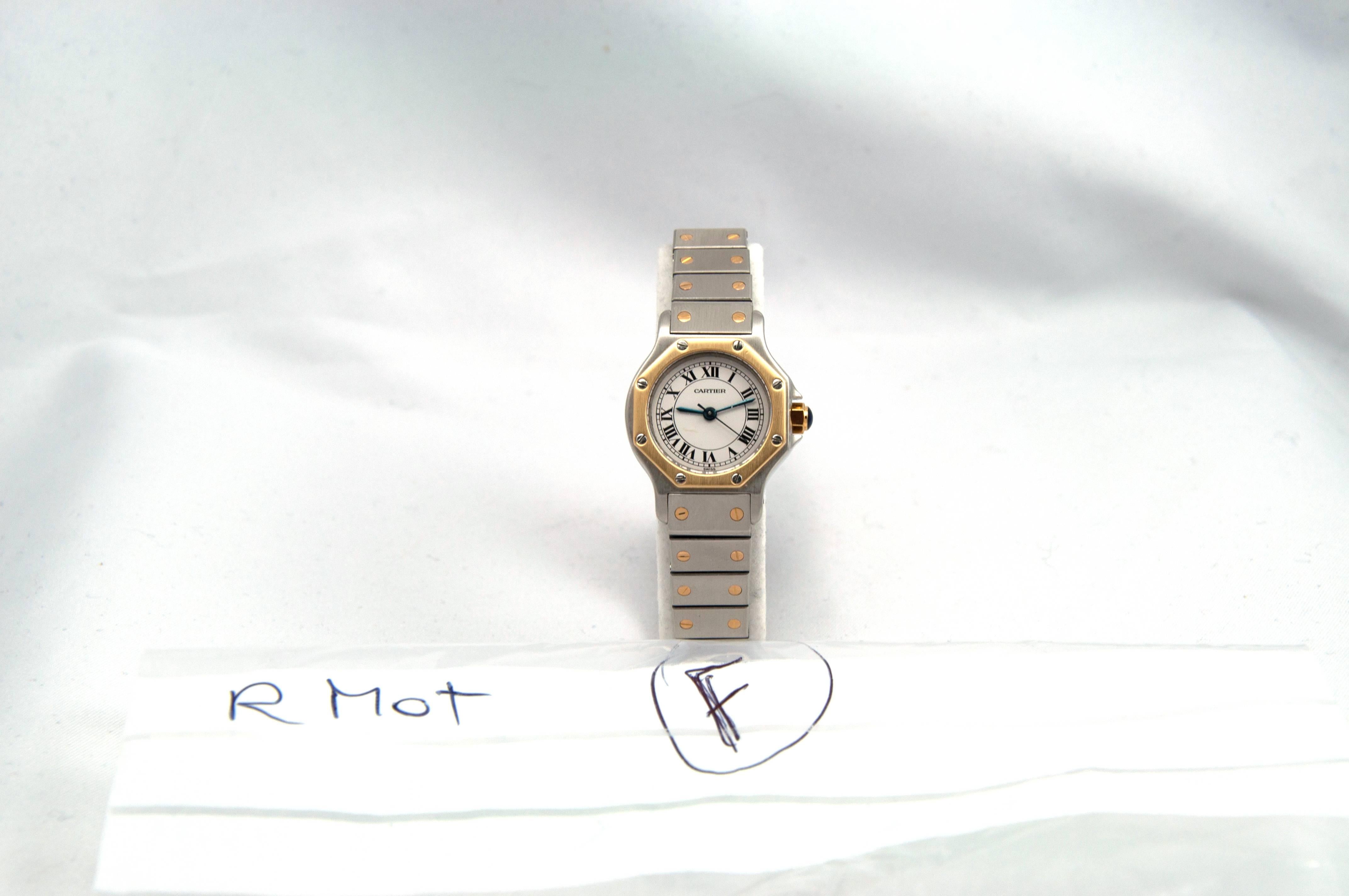 Cartier Ladies Yellow Gold Stainless Steel Santos Automatic Wristwatch 2