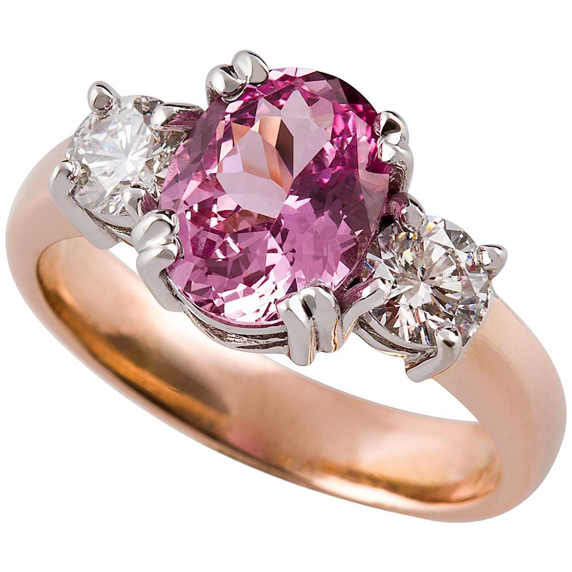 Rosa Zaffiro Ring

This gorgeous heirloom style 18ct rose gold ring is set with a stunning pink sapphire and pair of white diamonds in 18ct white gold settings.

Oval cut sapphire: intense medium pink colour, 9.05 x 7.08 x 4.29mm, 2.23ct, please