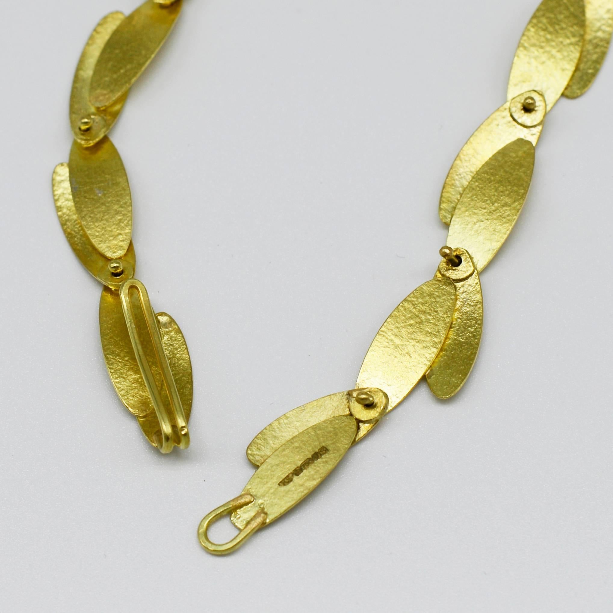 Artist Kayo Saito 18 Karat Gold Eternity Choker Necklace, Laurel Collection For Sale