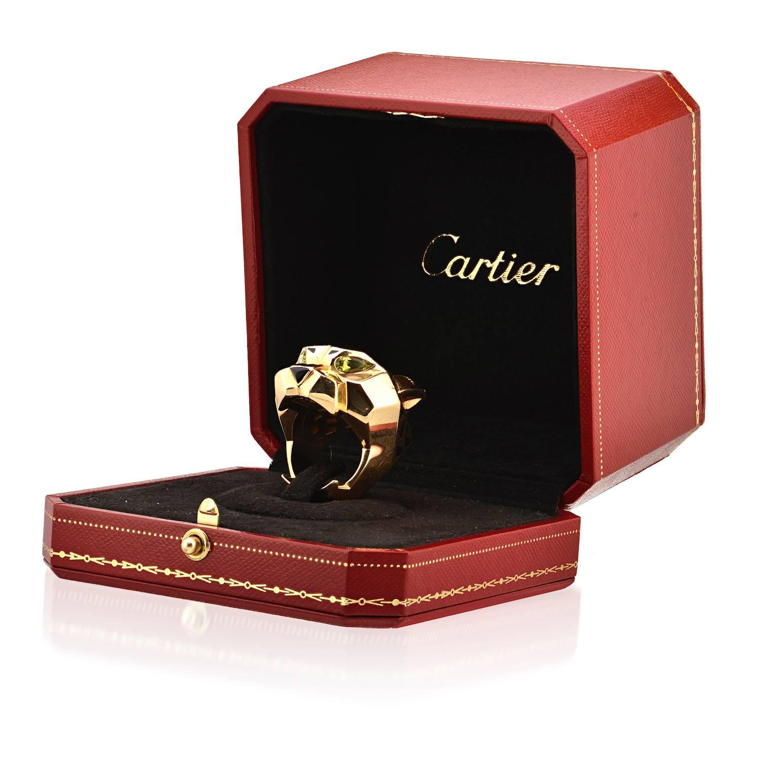 Cartier Large Panthère 18k Yellow Gold Ring 