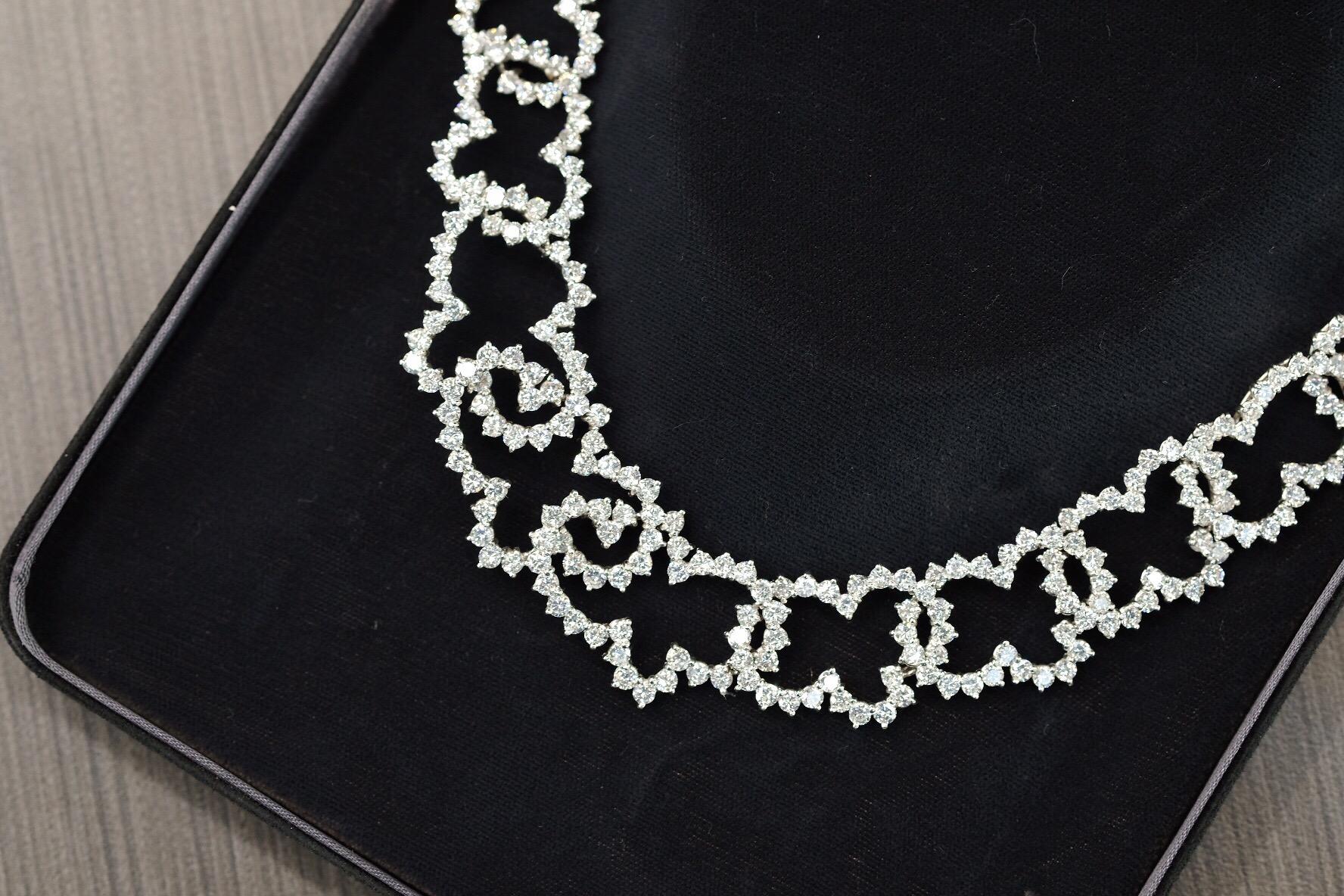 Angela Cummings Platinum Diamond Necklace and Bracelet 70cts 4