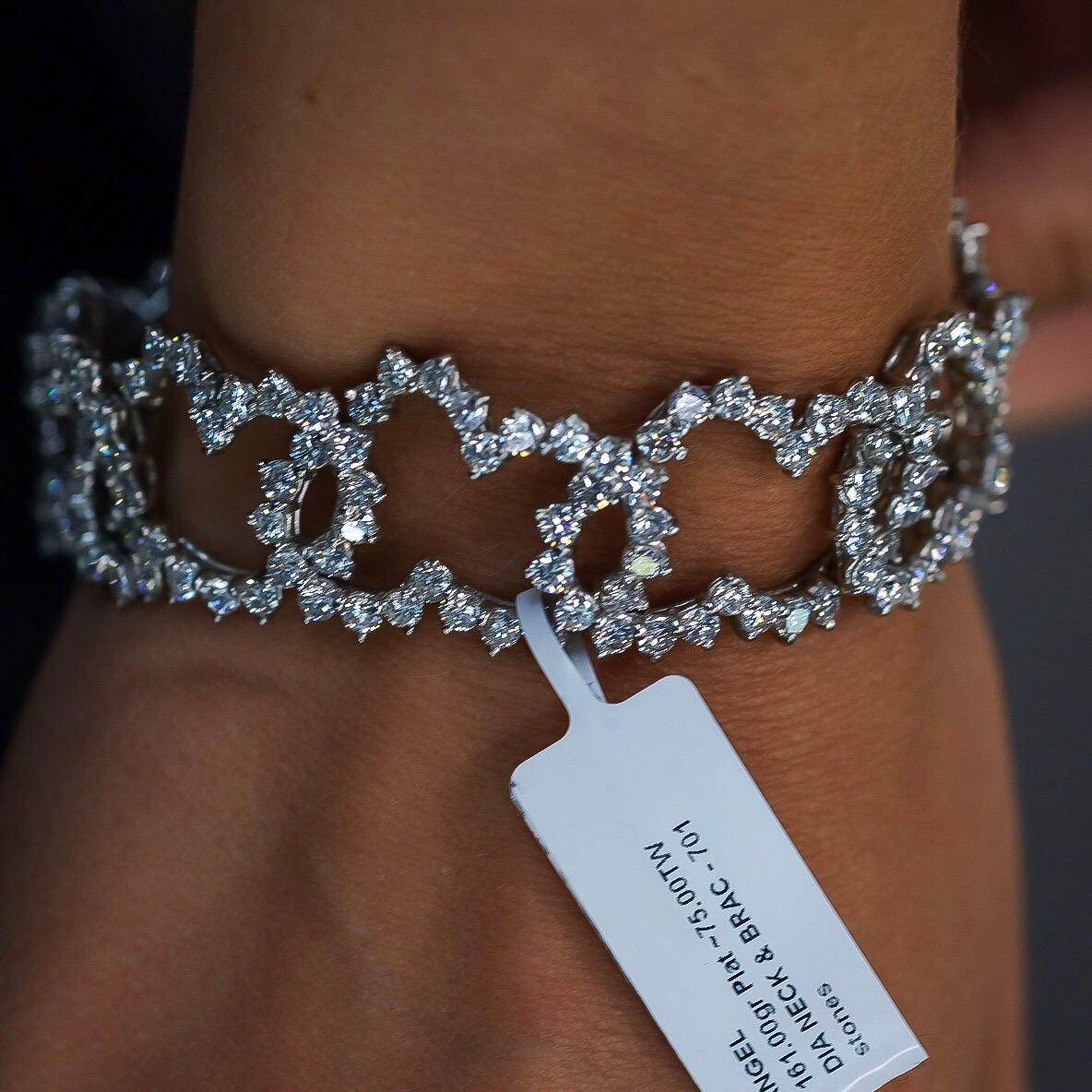Angela Cummings Platinum Diamond Necklace and Bracelet 70cts 6