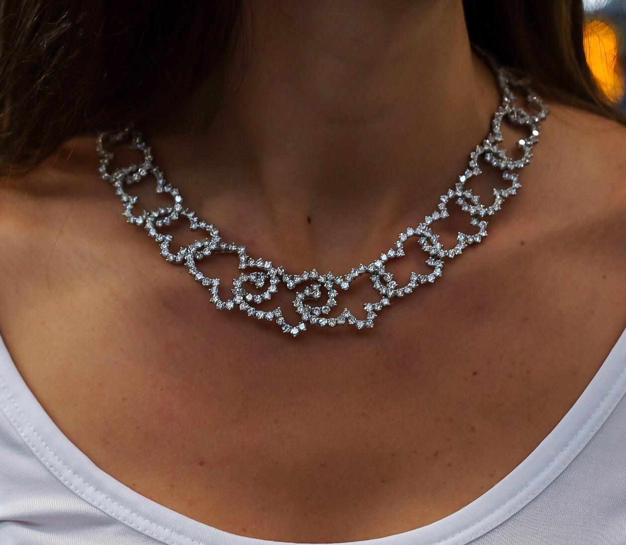 Angela Cummings Platinum Diamond Necklace and Bracelet 70cts 2