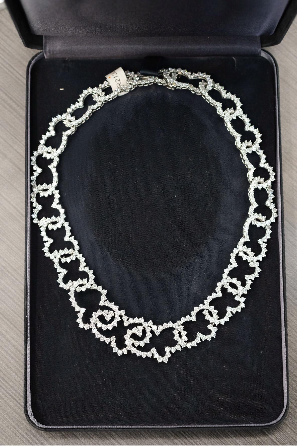 Angela Cummings Platinum Diamond Necklace and Bracelet 70cts 5