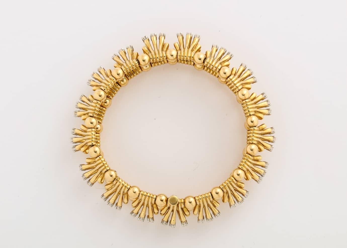 Modern Tiffany & Co. Yellow Gold Schlumberger Diamond Open Framework Bracelet