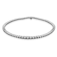 79.26 Carats Platinum Emerald Cut Diamond Riviera Necklace