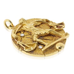 Tiffany & Co. Anhänger aus 18-karätigem Gelbgold mit Sternzeichen-Medaillon „Waage“ aus den 1970er Jahren