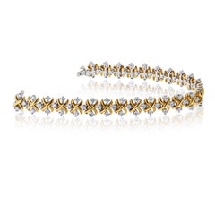 Tiffany & Co. 18K Yellow Gold And Platinum Lynn Diamond Bracelet