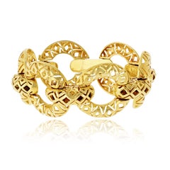 Tiffany & Co. 18K Yellow Gold Open Work Round Link Bracelet