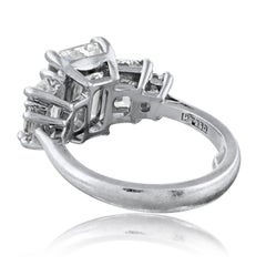 3.50ct J VS1 Emerald Cut Five Stone GIA Diamond Engagement Ring