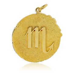 Tiffany & Co. 1970s Scorpio Zodiac 18K Yellow Gold Pendant, Made in Italy