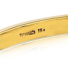 Tiffany & Co. 18K Yellow Gold Diamond And Sapphire Bangle Bracelet