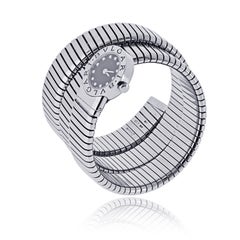 Bvlgari Tubogas Stainless Steel Diamond Dial Serpenti-Style Wrap Watch, BB19