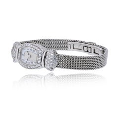 Montre vintage Audemars Piguet « Charleston » en or blanc 18 carats sertie de diamants