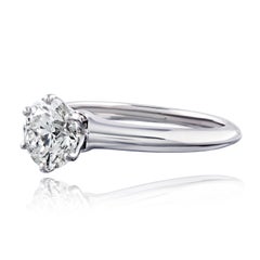 Tiffany & Co Platinum 1.56ct Round Cut Diamond Engagement Ring