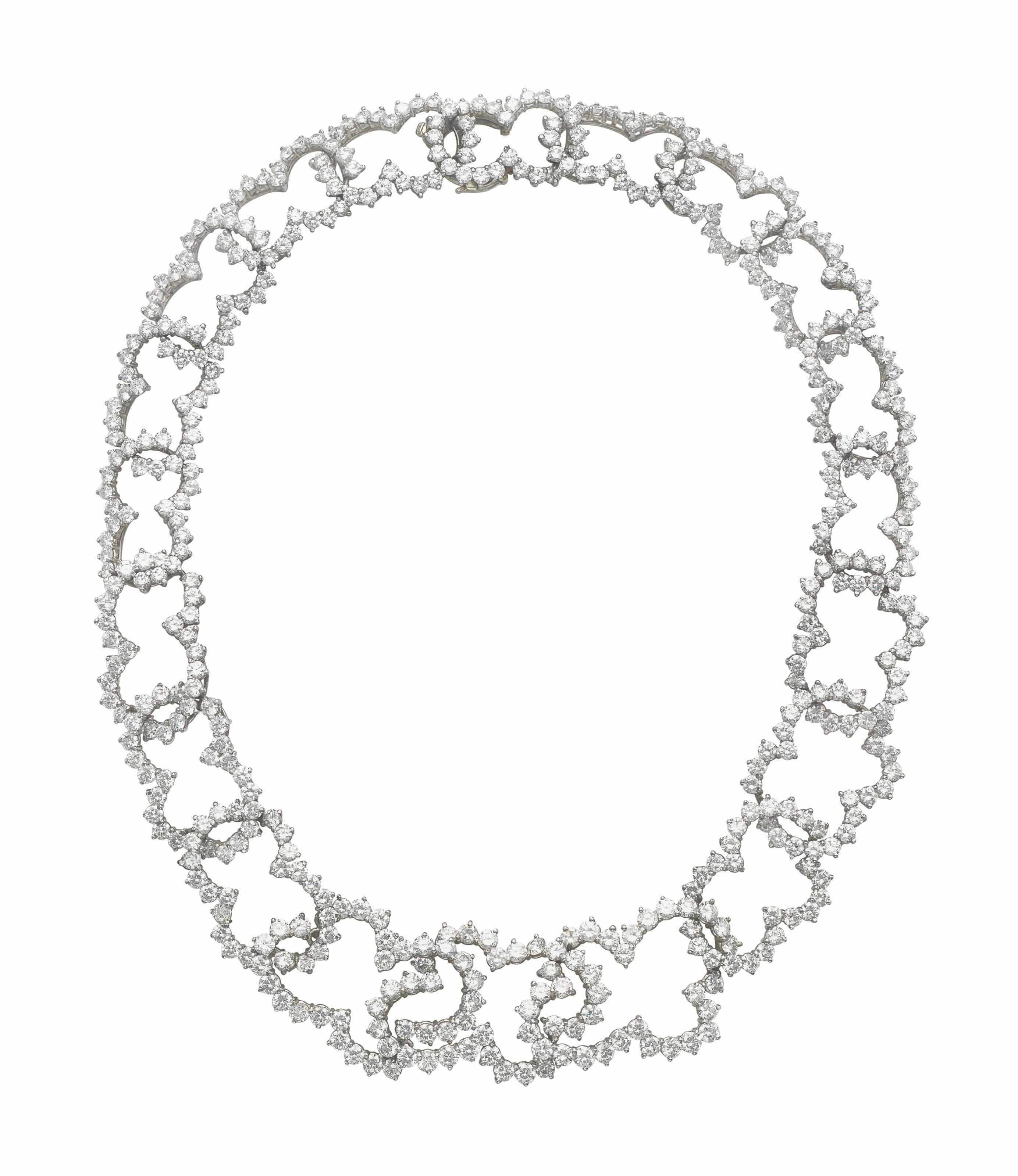 Angela Cummings Platinum Diamond Necklace and Bracelet 70cts 1