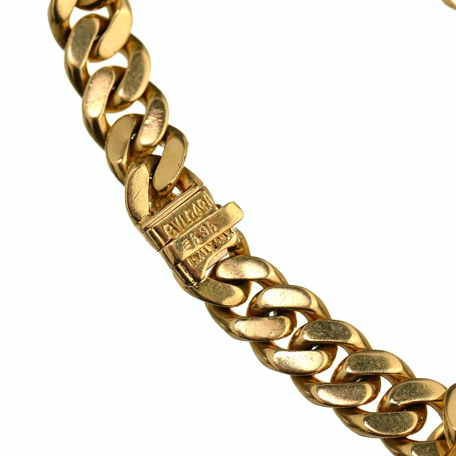 Women's or Men's Bulgari Gold and Diamond Pendant Choker