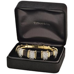 Tiffany & Co., Schlumberger Enamel and Diamond Bangle Bracelet