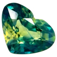 GIA Certified Bi Colour Australian Sapphire 1.14ct Yellow Blue Heart Cut No Heat