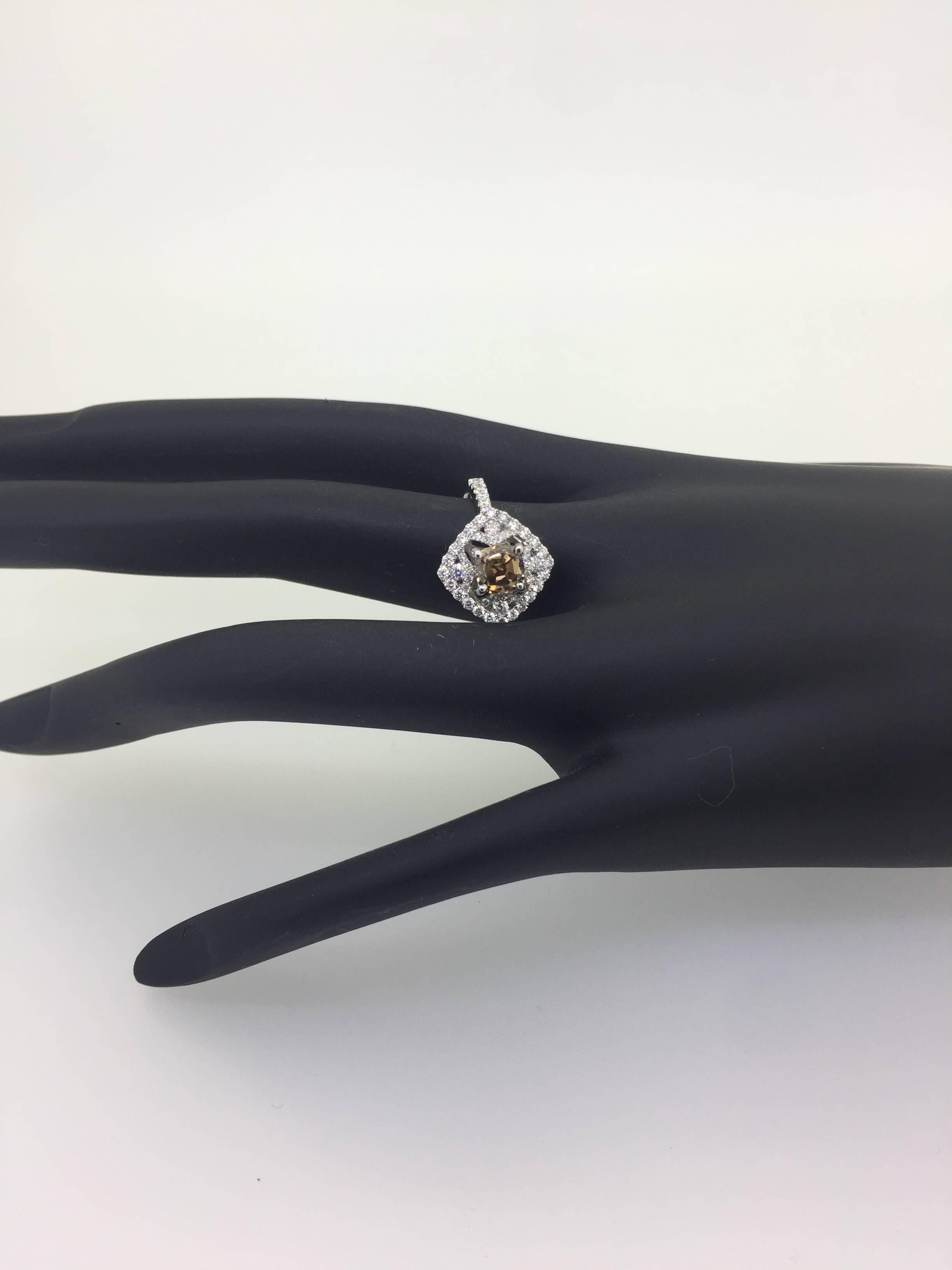 Modern 1.63 Carat Fancy Diamond Engagement Ring