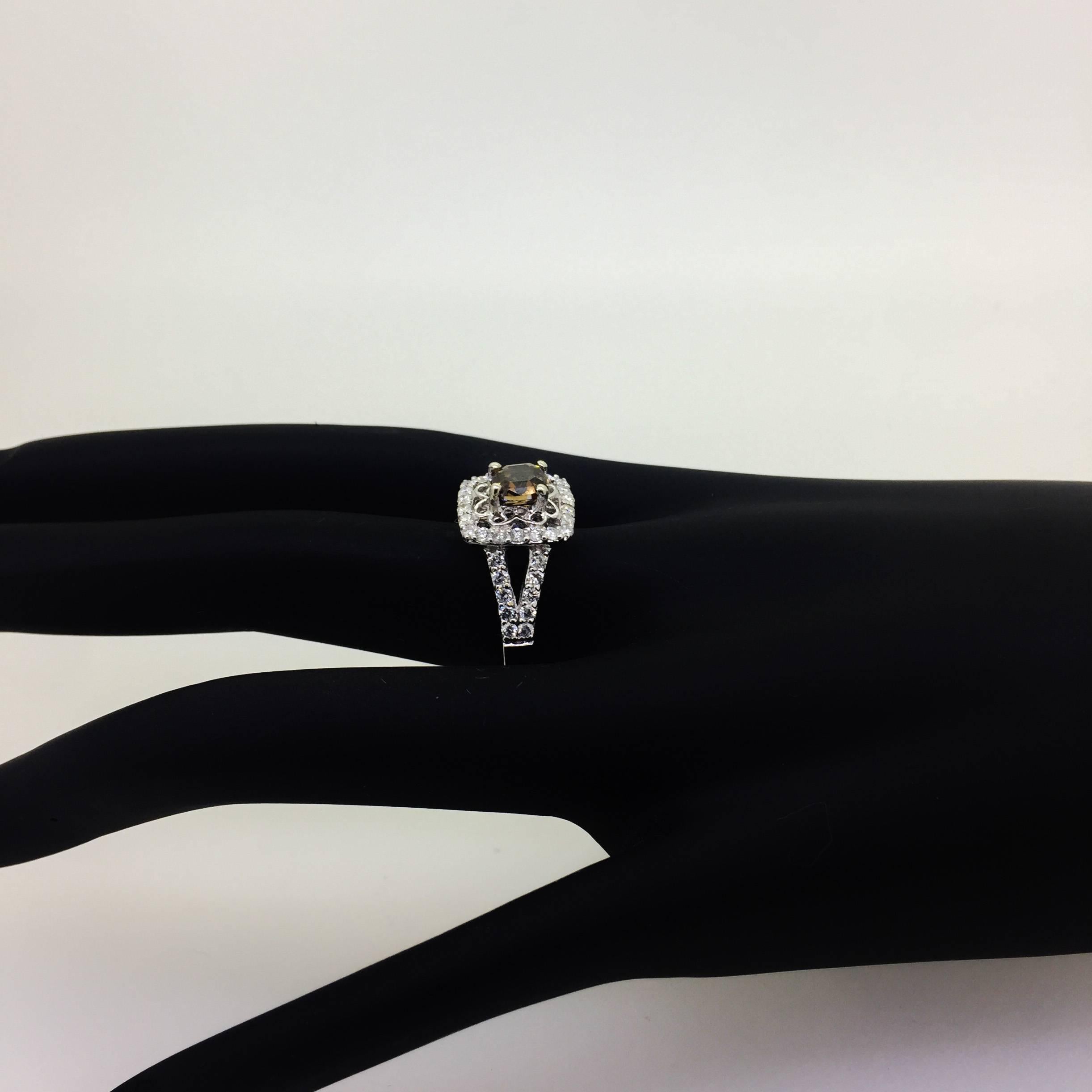 Modern 1.75 Carat Fancy Diamond Engagement Ring