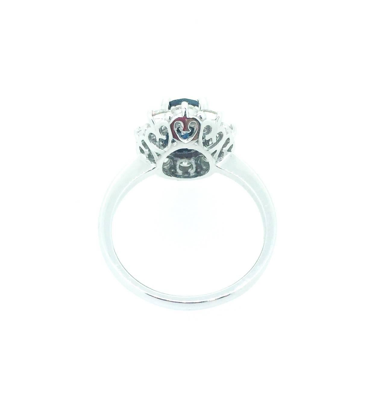 Victorian 2.74 Carat Sapphire Diamond Ballerina Ring
