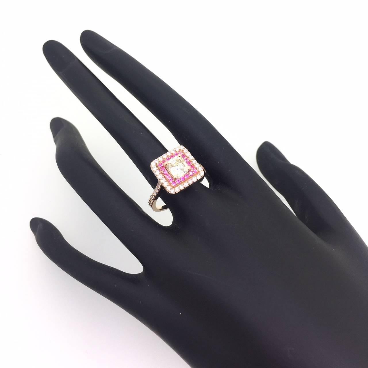 Radiant Cut 1.69 Carat Diamond Engagement Ring