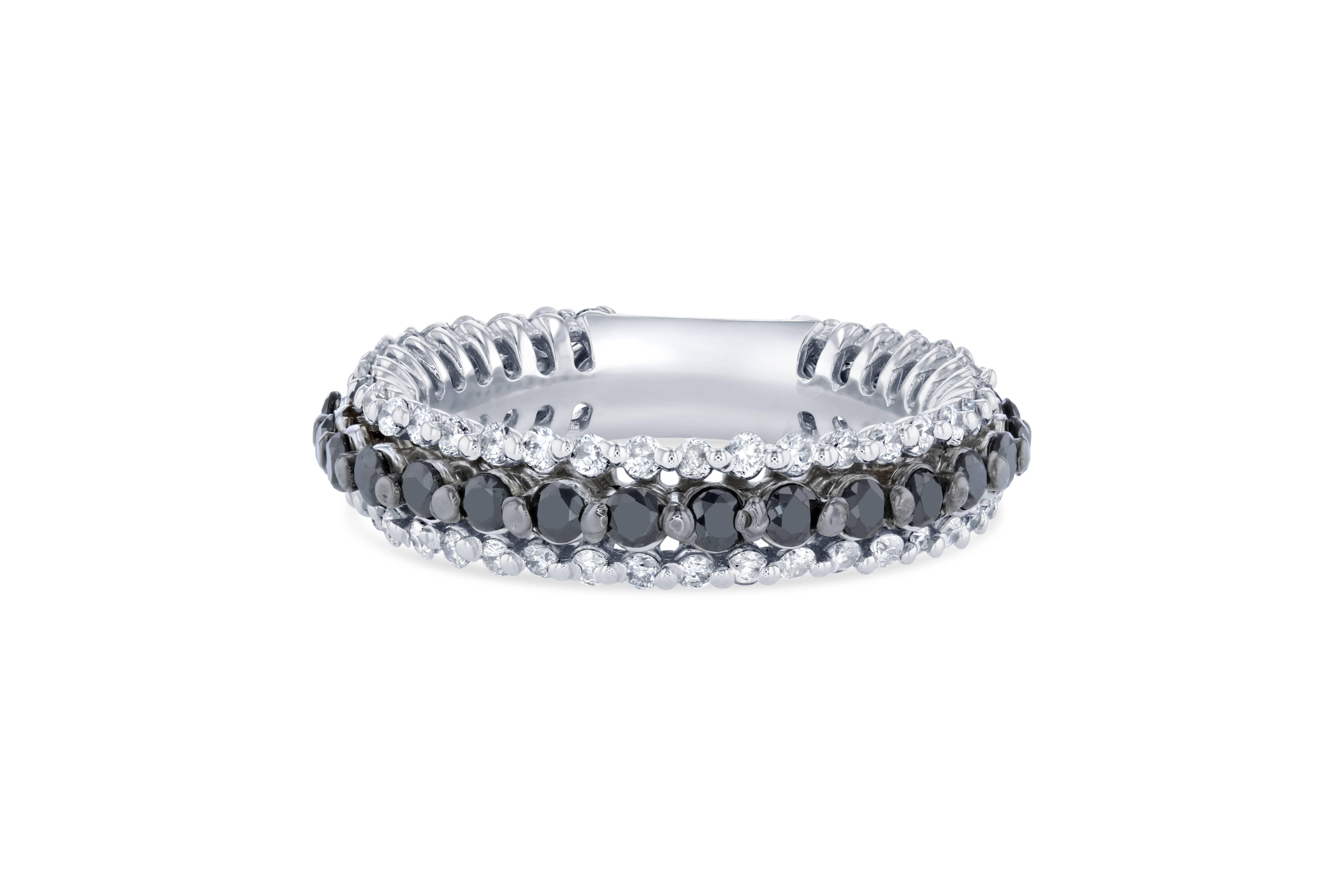 Simple yet Elegant.....This classic design is going to compliment almost anything in your wardrobe!  This band is almost an eternity style band but there is a little bit of space at the back of the shank to avoid the wear and tear.  There are 24