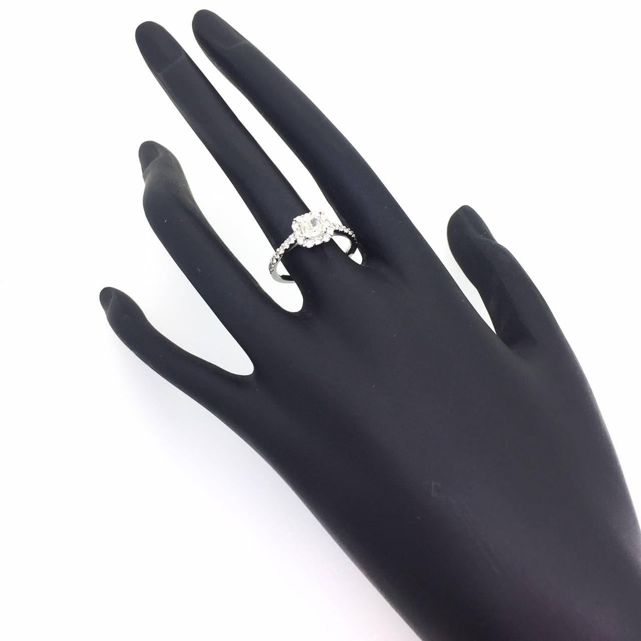 Modern 1.01 Carat Cushion Solitaire Diamond Ring