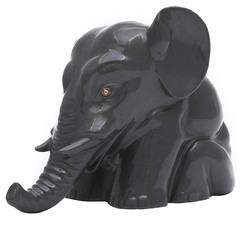 Faberge Kalgan Jasper Circus Elephant Sculpture