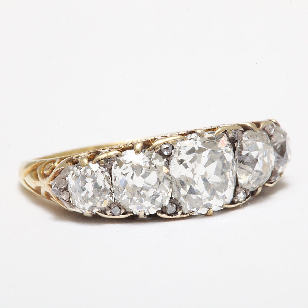 Late Victorian Victorian Half-hoop Diamond Ring For Sale