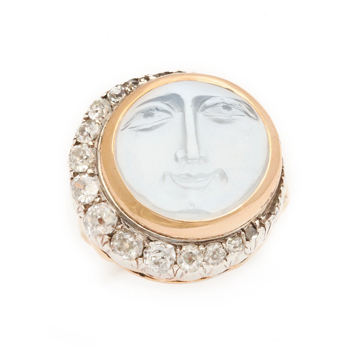 man in the moon moonstone ring