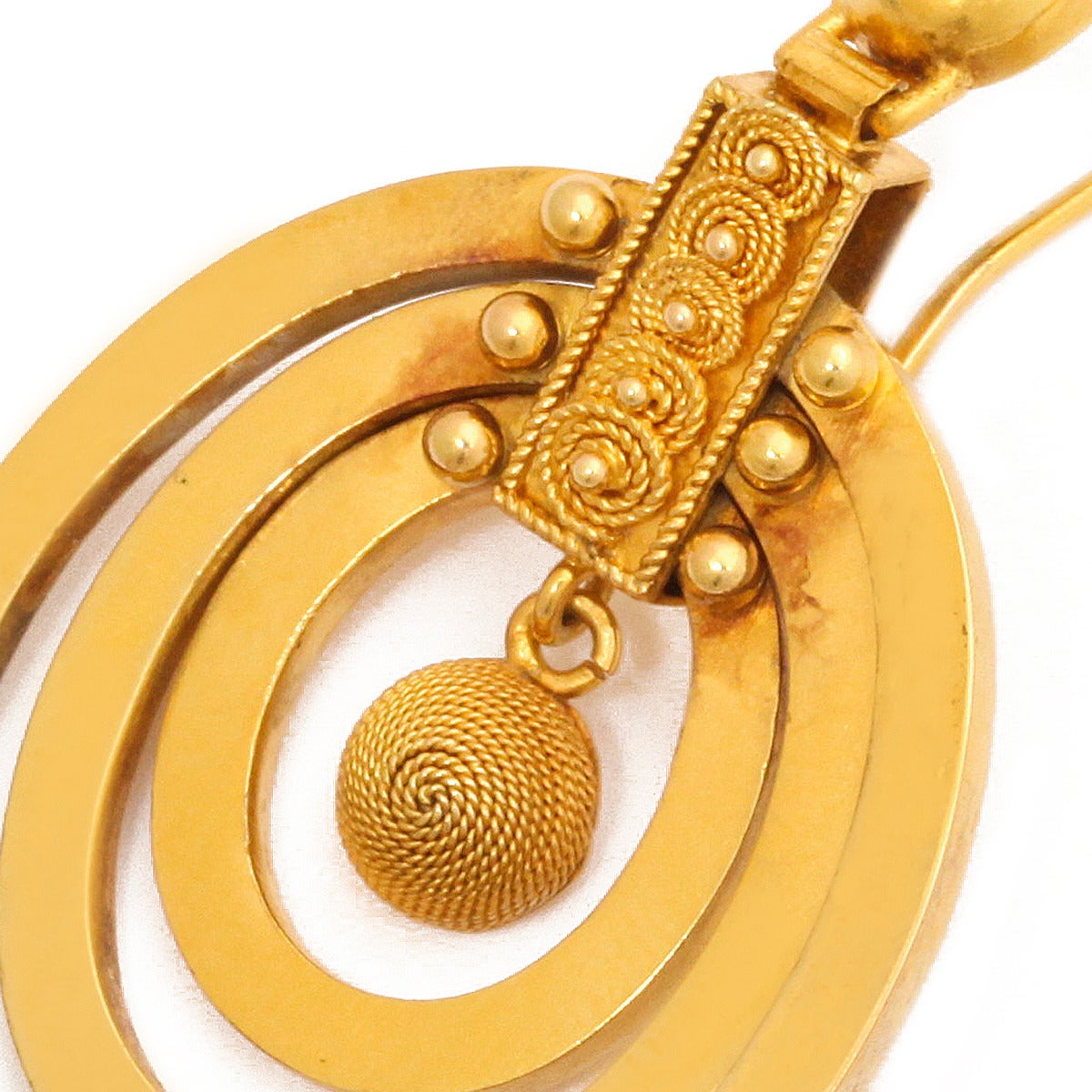 Women's Victorian Roman Revival Gold Hoop Earrings