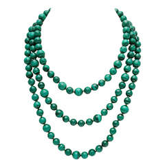 Malachite Bead Necklace