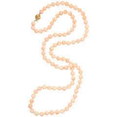 Angel Skin Coral Bead Necklace