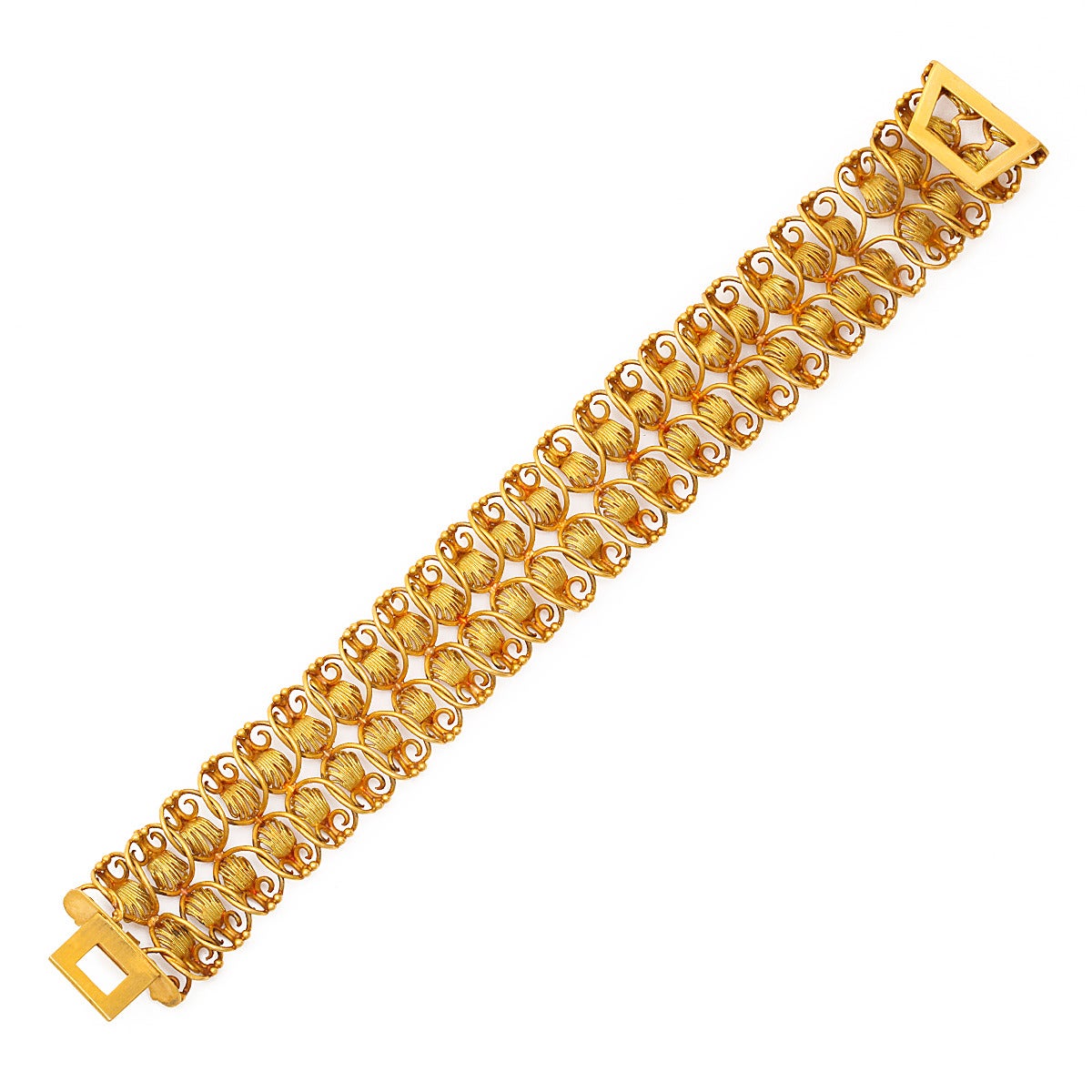 Women's Georgian Woven Gold Bracelet For Sale