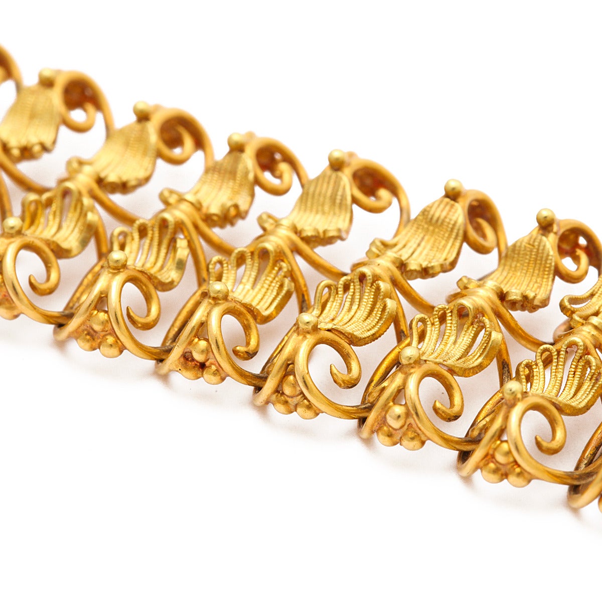 Georgian Woven Gold Bracelet For Sale 2