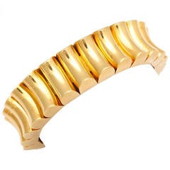 1940s Gold Aesthetic Link Bracelet