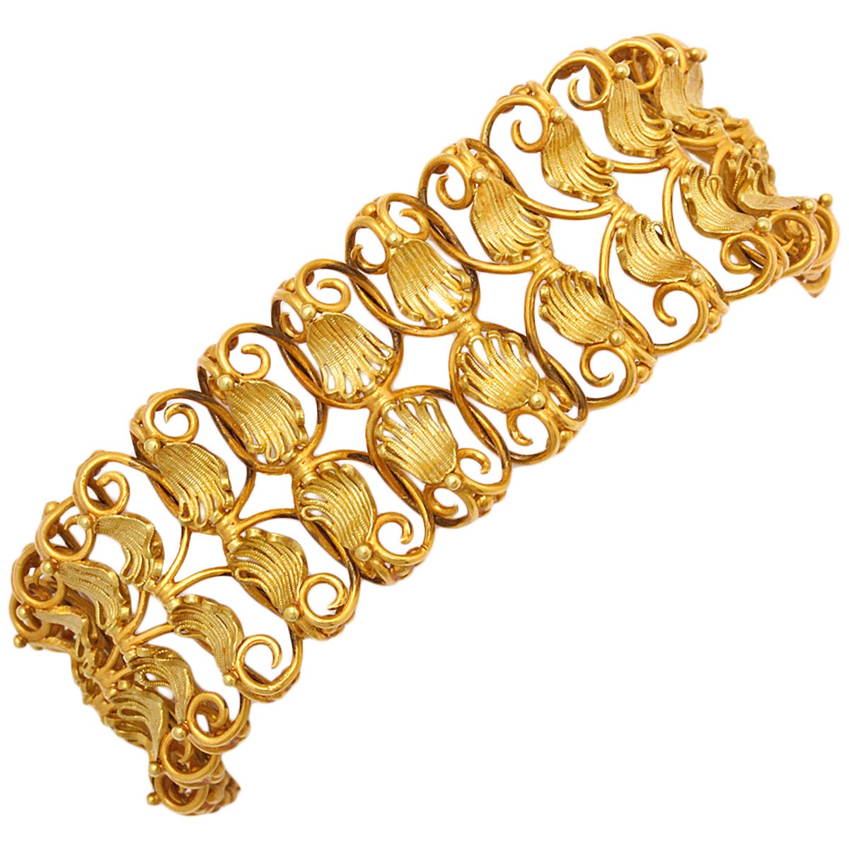 Georgian Woven Gold Bracelet For Sale