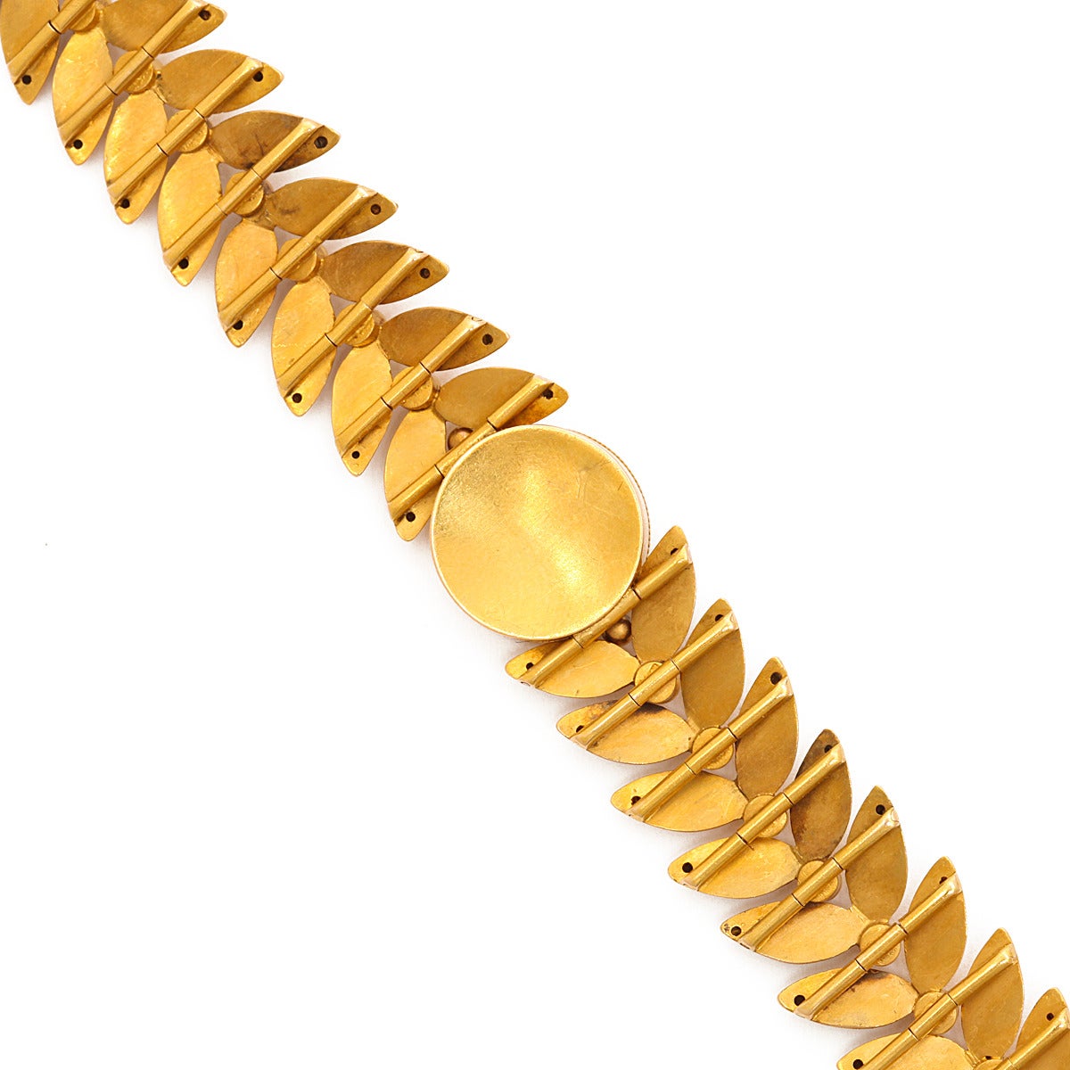 Victorian Roman Revival Gold Choker In Excellent Condition For Sale In New York, NY