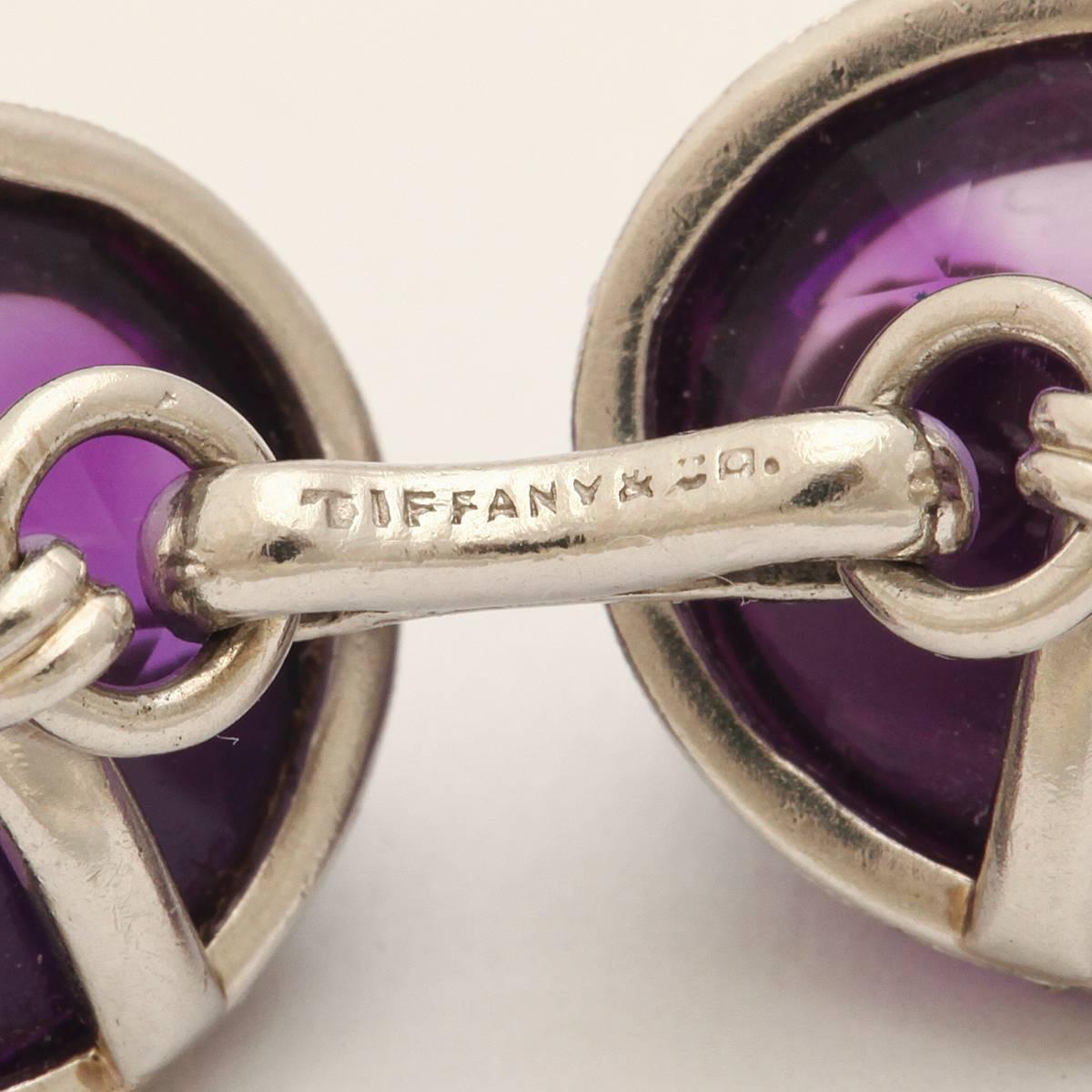 Antique Tiffany & Co. Amethyst Cufflinks 1