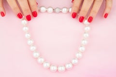 South Sea Pearl Necklace Diamond Clasp Design by Ella Gafter